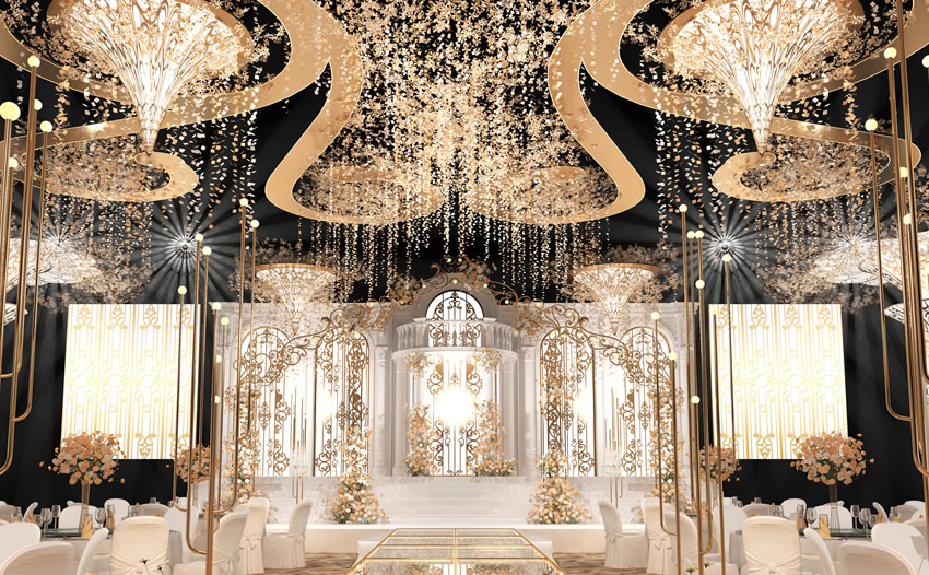 巍山花木兰喜事汇金色大厅效果展示